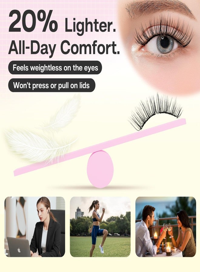 CALAILIS Magnetic Eyelashes with Applicator Upgrade Soft Magnetic Lashes Natural Look Reusable No Glue or Eyeliner Needed Easy to Wear and Remove (RC02) - Image 4